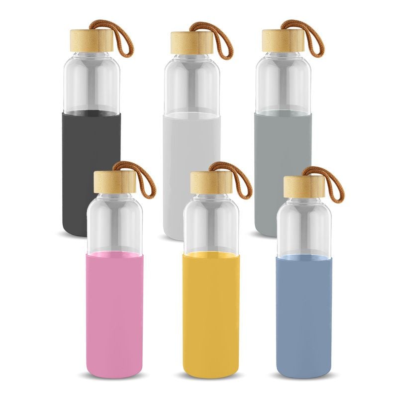 Honya Glass Drink Bottle with Sleeve